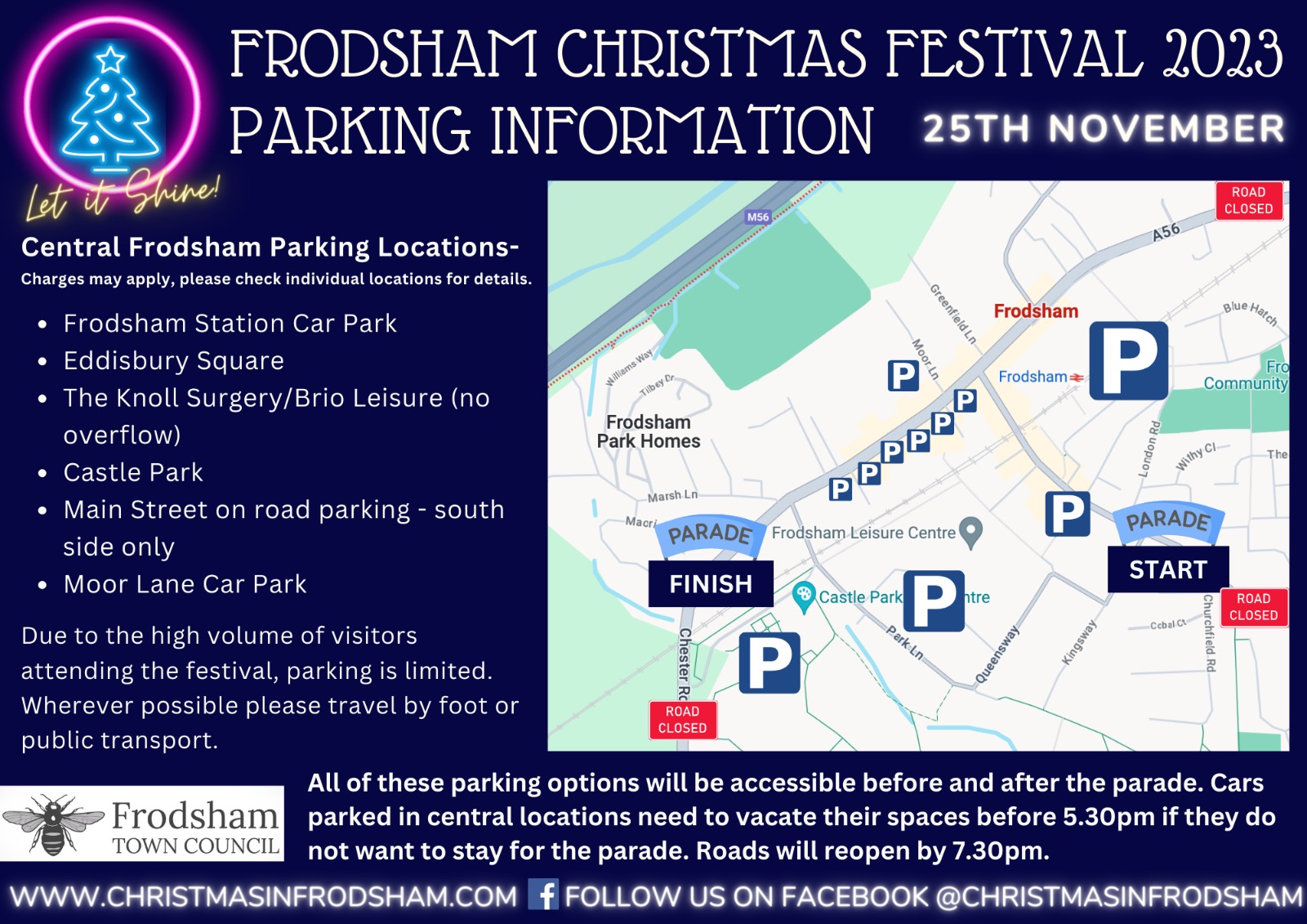 Parking & Road Closures Christmas In Frodsham